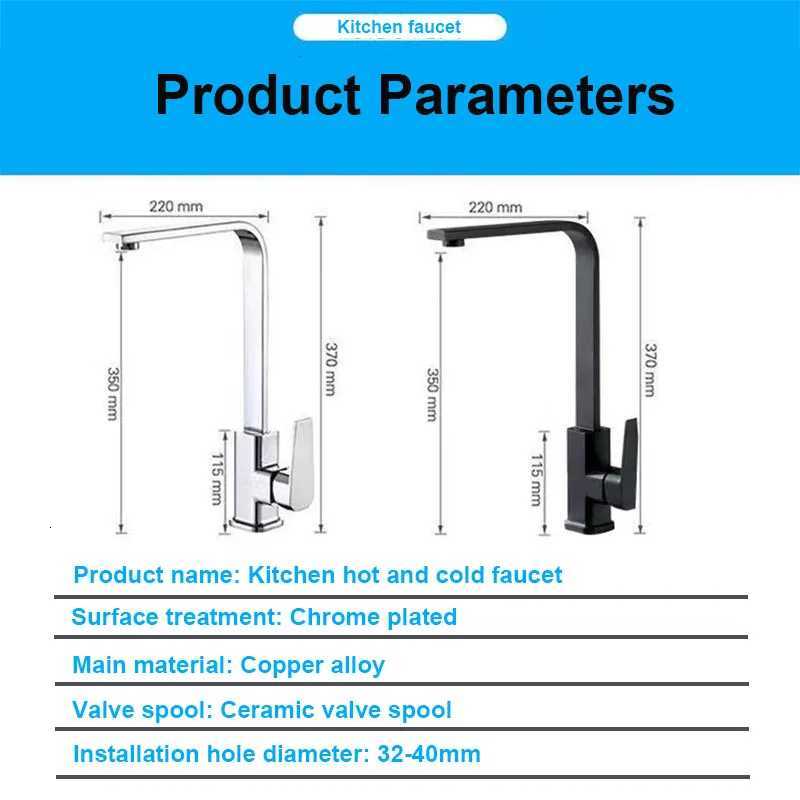 Kitchen Sink Faucet Copper alloy Bathro Basin Faucet Sink Tap Mounted Deck Bathro Hot And Cold Water Mixer Tap Y251104