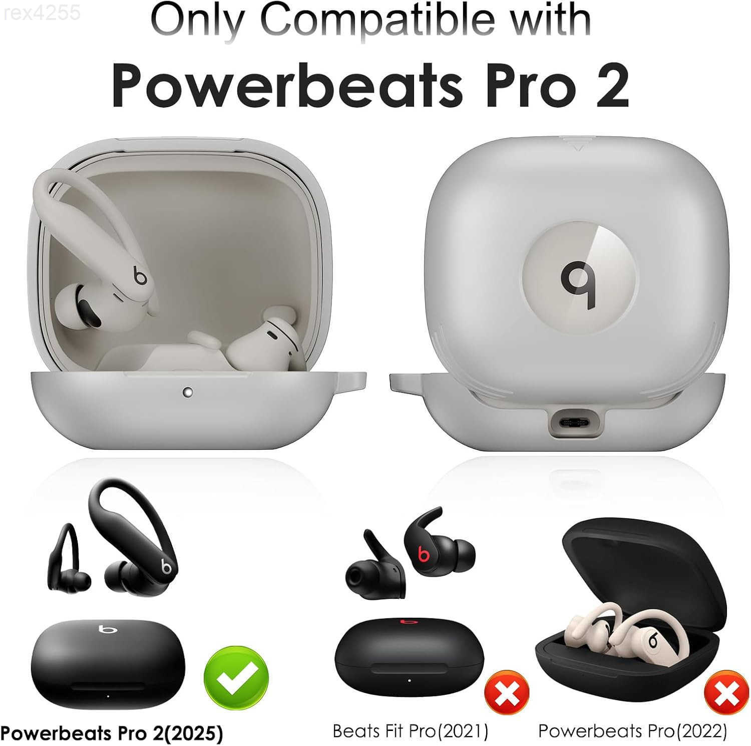 for Beats Powerbeats Pro 2 Case Cover Shockproof Magnetic Case for Powerbeats Pro 2 2025 Wireless Earbuds Magnetic Lock Lid Protective Cover with Clea