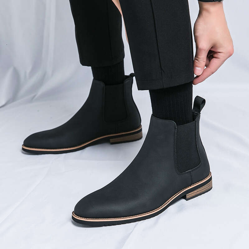 Chelsea plus size 45 46 mid top 2023 autumn/winter men's British Martin boots