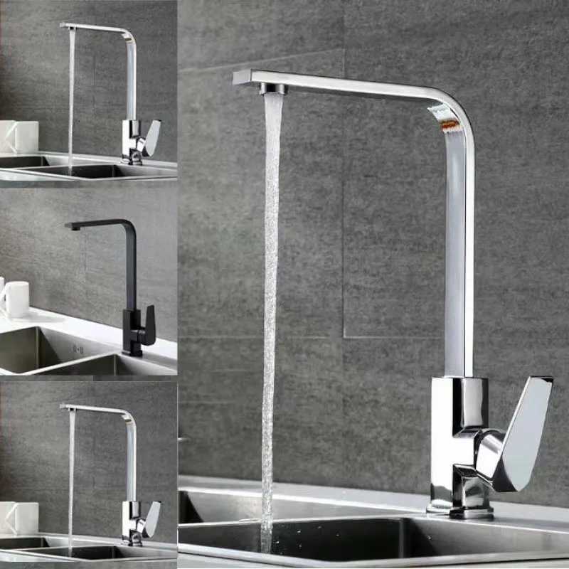Kitchen Sink Faucet Copper alloy Bathro Basin Faucet Sink Tap Mounted Deck Bathro Hot And Cold Water Mixer Tap Y251104