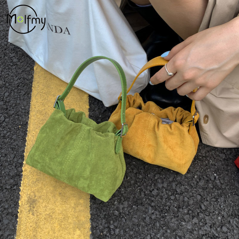 Women Crossbody Bag Adjustable Strap Women Suede PU Leather Shoulder Handbags Bucket Bags for Travel Work Autumn and Winter 251104