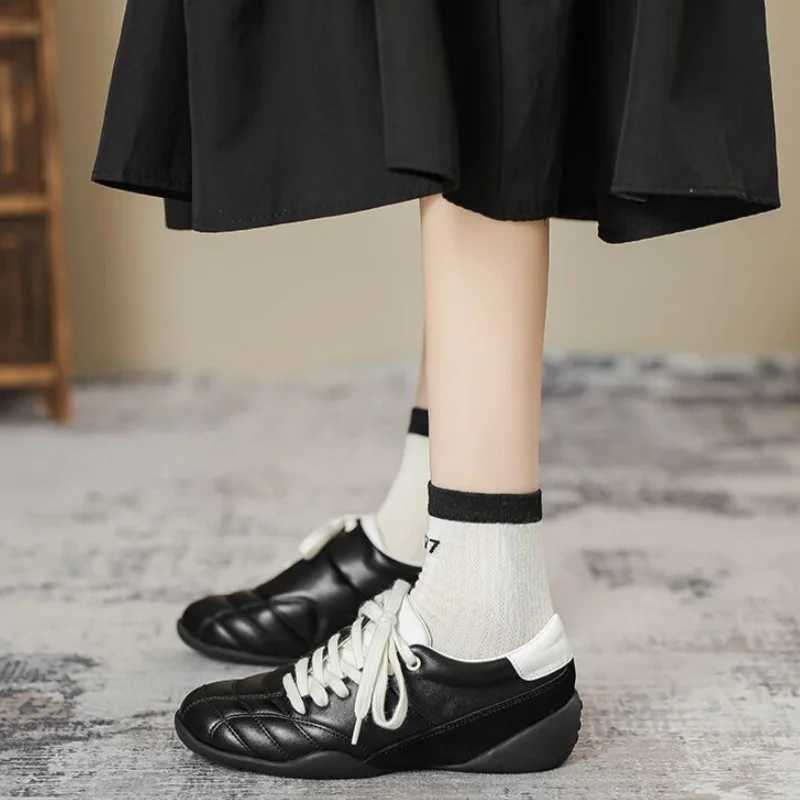 Wens Shoes Spring New Fion Casual Shoes College Style Wide Toe Soft Cfortable Flat Shoes Outdoor Casual Sports Shoes Y251105