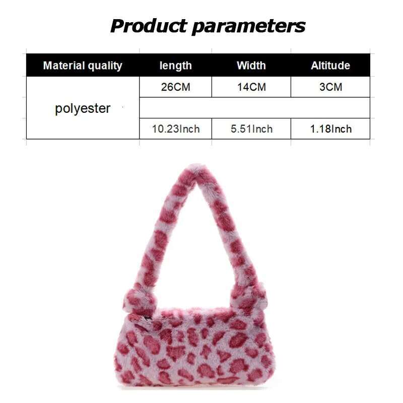 2025 Fashion Women Cow Print Mini Shoulder Female Winter Plush Underarm Leopard Zebra Pattern Fluffy Tote Bags Small Purses