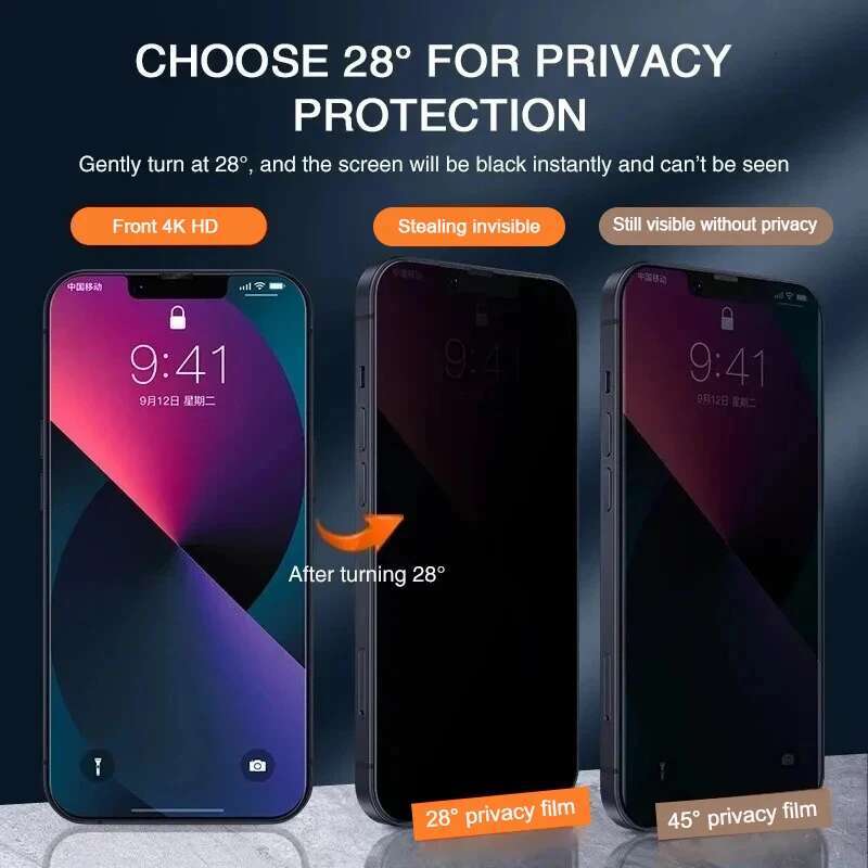 1-2Pcs Full Cover Privacy Screen Protector IPhone 16 15 13 11 14Pro Anti-spy Tempered For iPhone X XS Max XR Glass