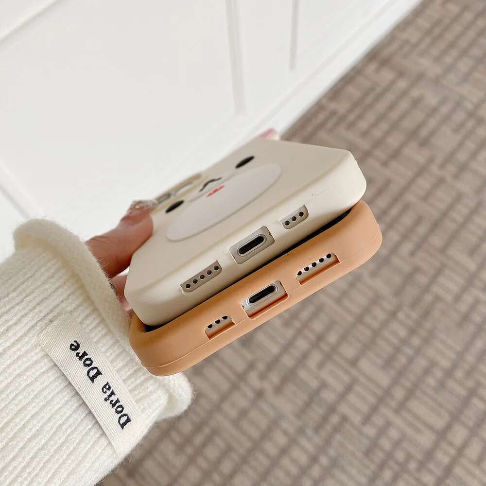 Fashion Cute 3D Cartoon Rilakkuma Bear Soft Silicone Phone Case Back Cover for iPhone 11 12 13 14 15 16 Pro Max