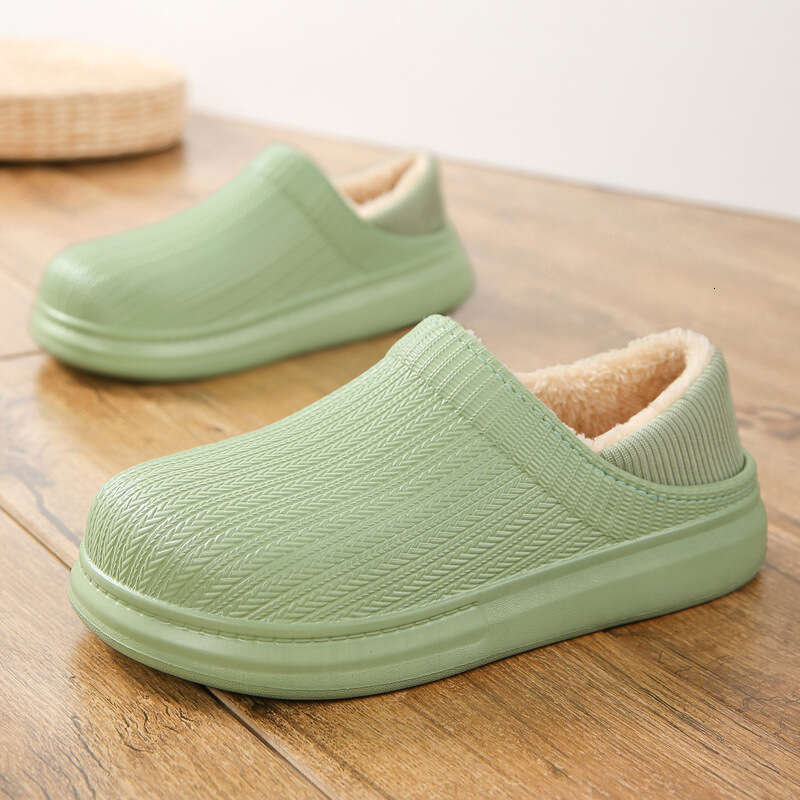 Optimal Winter New Ins Cotton Slippers for Women, Thick Bottom, Outdoor Waterproof, Outward Wearable, Fashionable, Versatile, Home Furnishing, Male