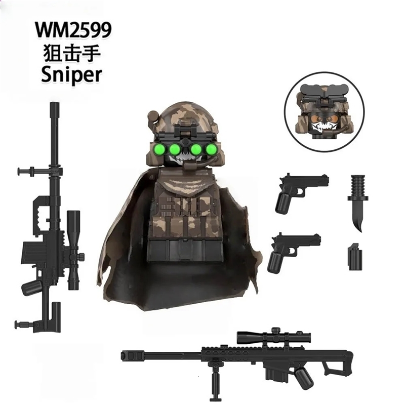 WM6147 WM6168 Military Series SWAT Special Forces Building Blocks Commando Soldier City Cap Mini Action Figure Toys 251104