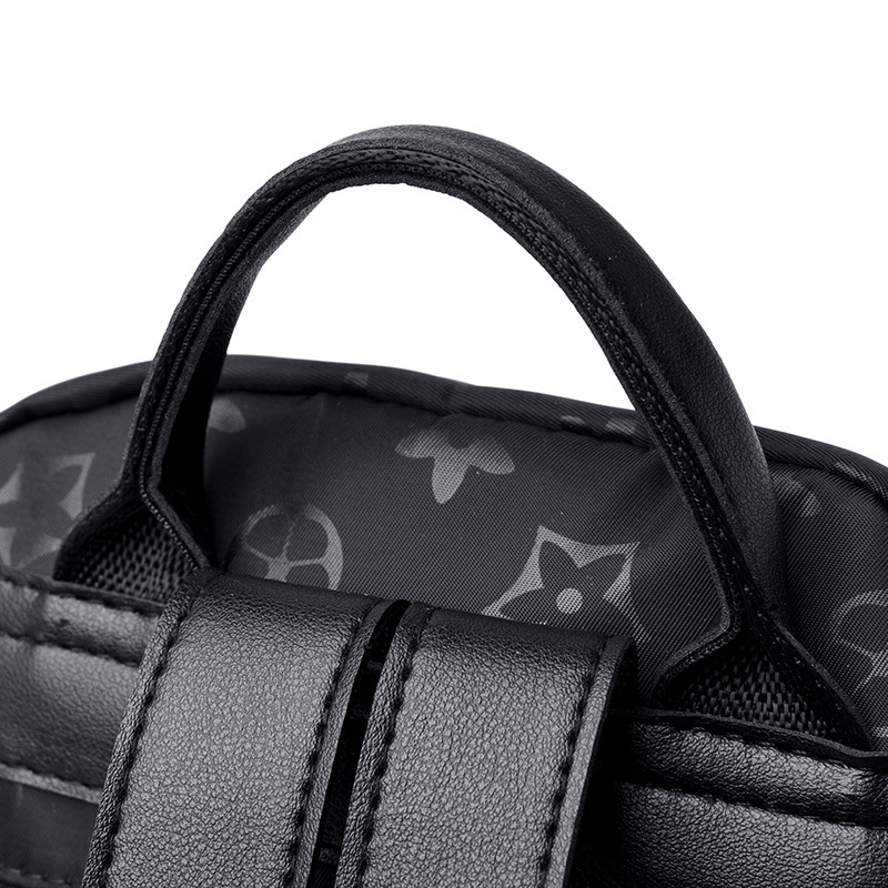 Fashion New Oxford Cloth Printed Women's Backpack Large Capacity Versatile Leisure Travel Backpack Black Free Shipping