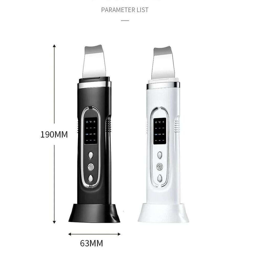 Ultrasonic Facial Spatula Blackhead Remover Deep Pore Cleaner Ion Vibration Acne Treatment Skin Lifting Exfoliation Multifunctio