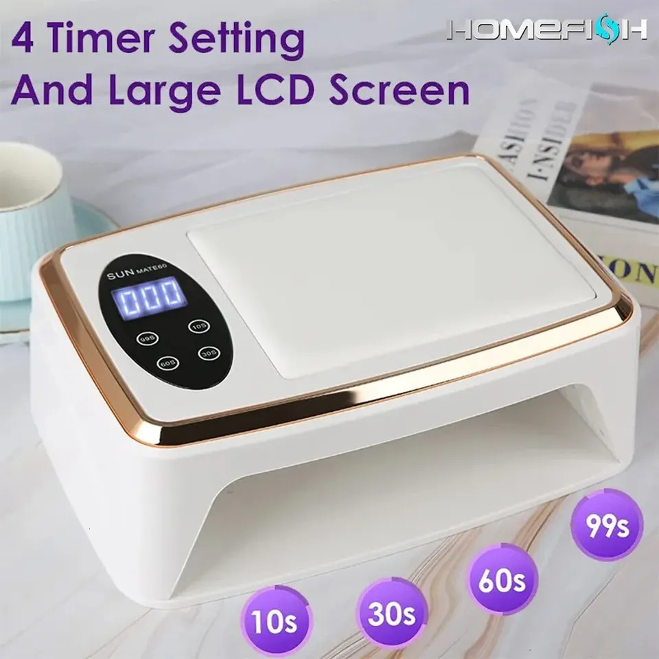 380W Professional Nail Dryer 90 Leds Nail Dryer UV Lamp for Curing All Gel Nail Polish Motion Sensing Manicure Pedicure 250328