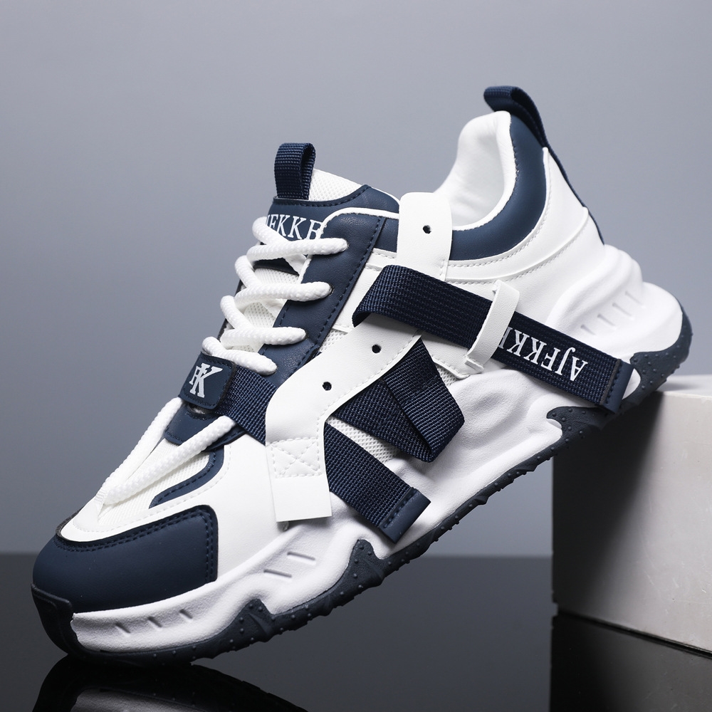 designer shoes new Men's sports shoes spring style fashionable shoes for men thick-soled height-increasing trendy all-match height-increasing