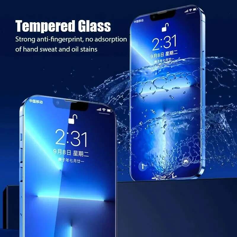 5Pcs Tempered Glass for 16 15 13 12 11 Pro Max Screen Protector For IPhone 13Mini 14 Plus