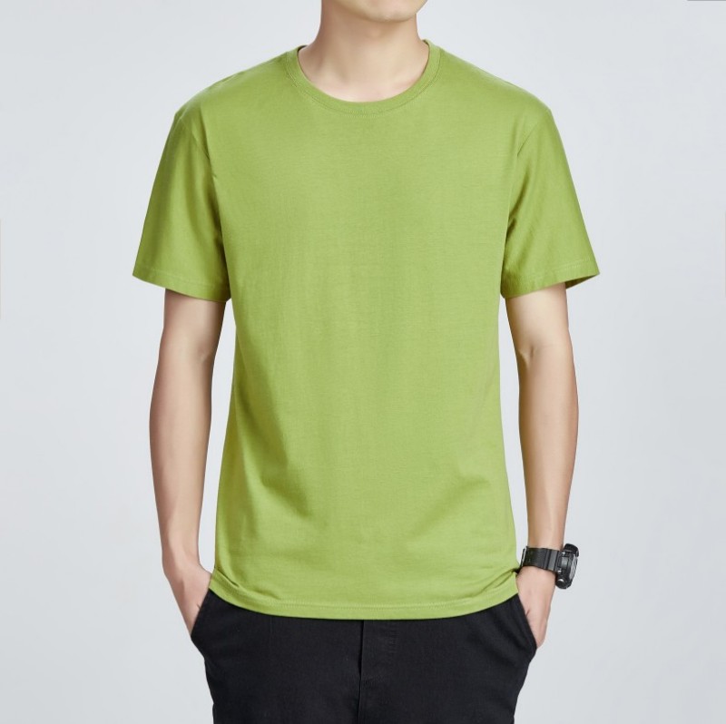 Men's T-Shirts Men's Plain White Crew Neck T-Shirt, Short Sleeve Cotton Basic Tee, Comfortable Casual Top for Daily & Summer Wear