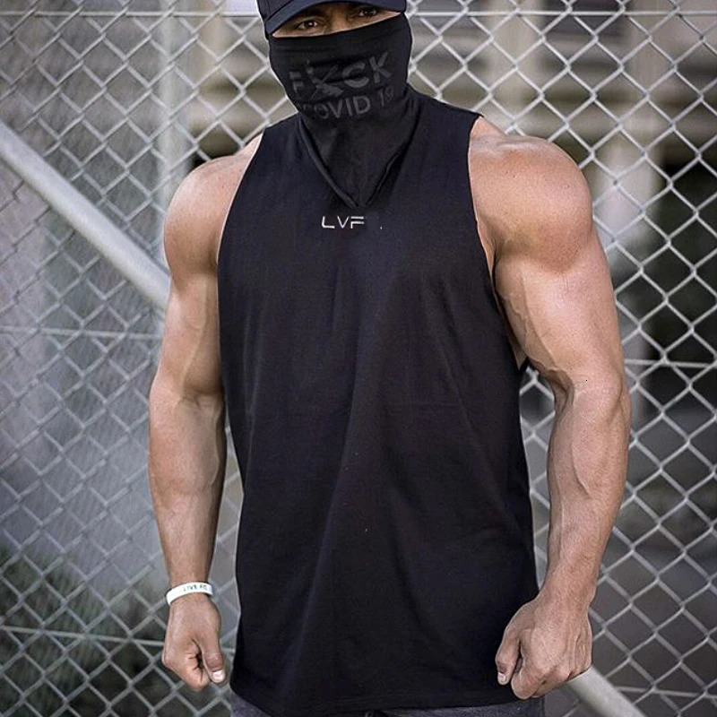 Mens summer gym cotton vest sleeveless mens fitness clothing casual fitness vest sportswear 250403