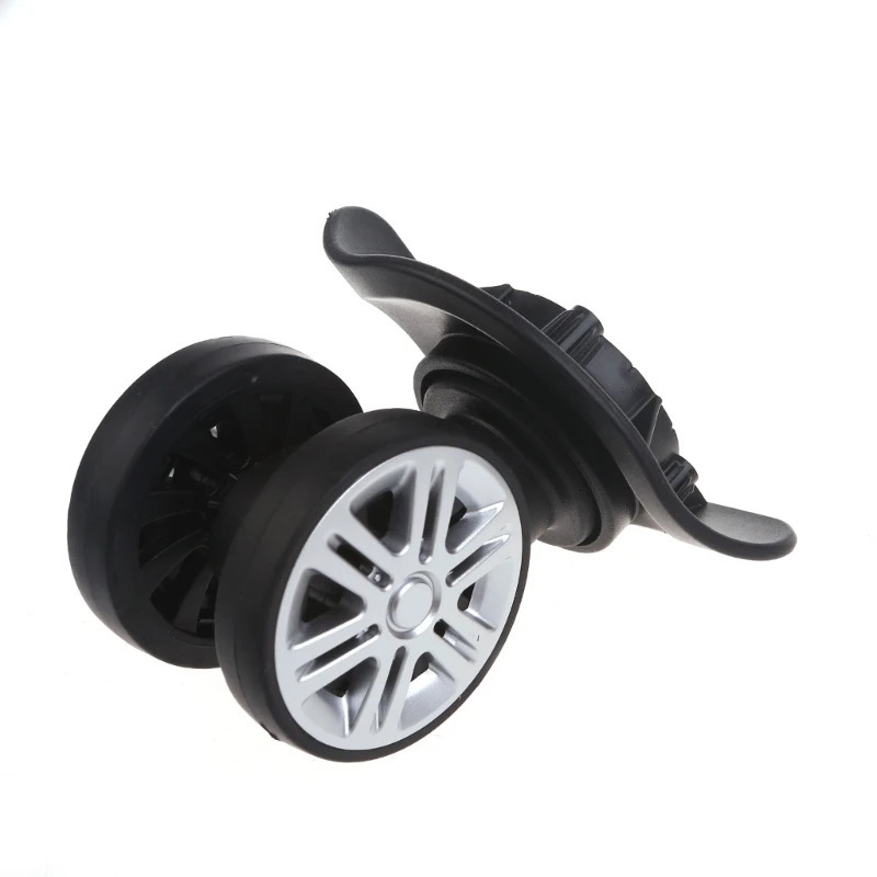 1 Pair A02 Suitcase Wheels Replacement Universal Travel Luggage Double Row Quiet Wheels with Durable Spinner Casters Repair Part 251031