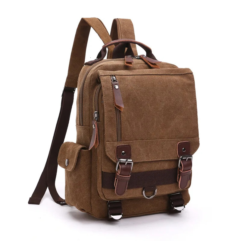 Stylish Canvas Backpack Outdoor Travel Backpack For Men And Women Shoulder Bag 251104