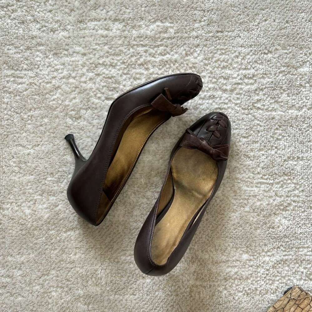 British Designer Shoe Bowknot Shallow High Heels Women 2025 New French Style Stiletto Single Shoes