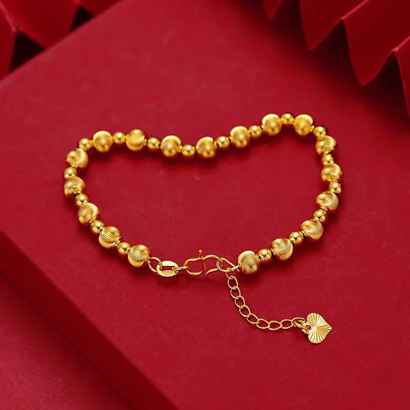 24k Real Gold Cats Eye Gold Bead for Women with Simple and Fashionable Style Versatile Gold Jewelry C251105