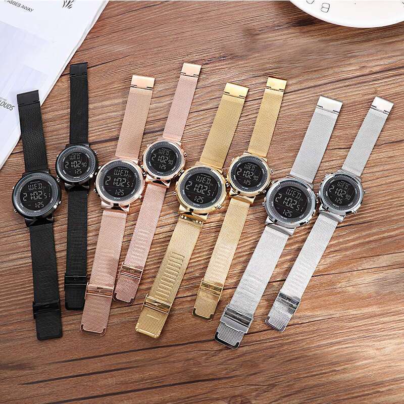 DHwatches Sanda New Mesh Strap Men's Electronic Korean Version Simple Trendy Casual Waterproof Women's Watch