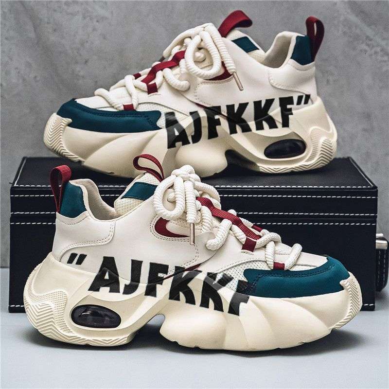 2025 Spring and Autumn New Youth Men's High-End Cushioned Height-Increasing Dad Casual Sports Shoes
