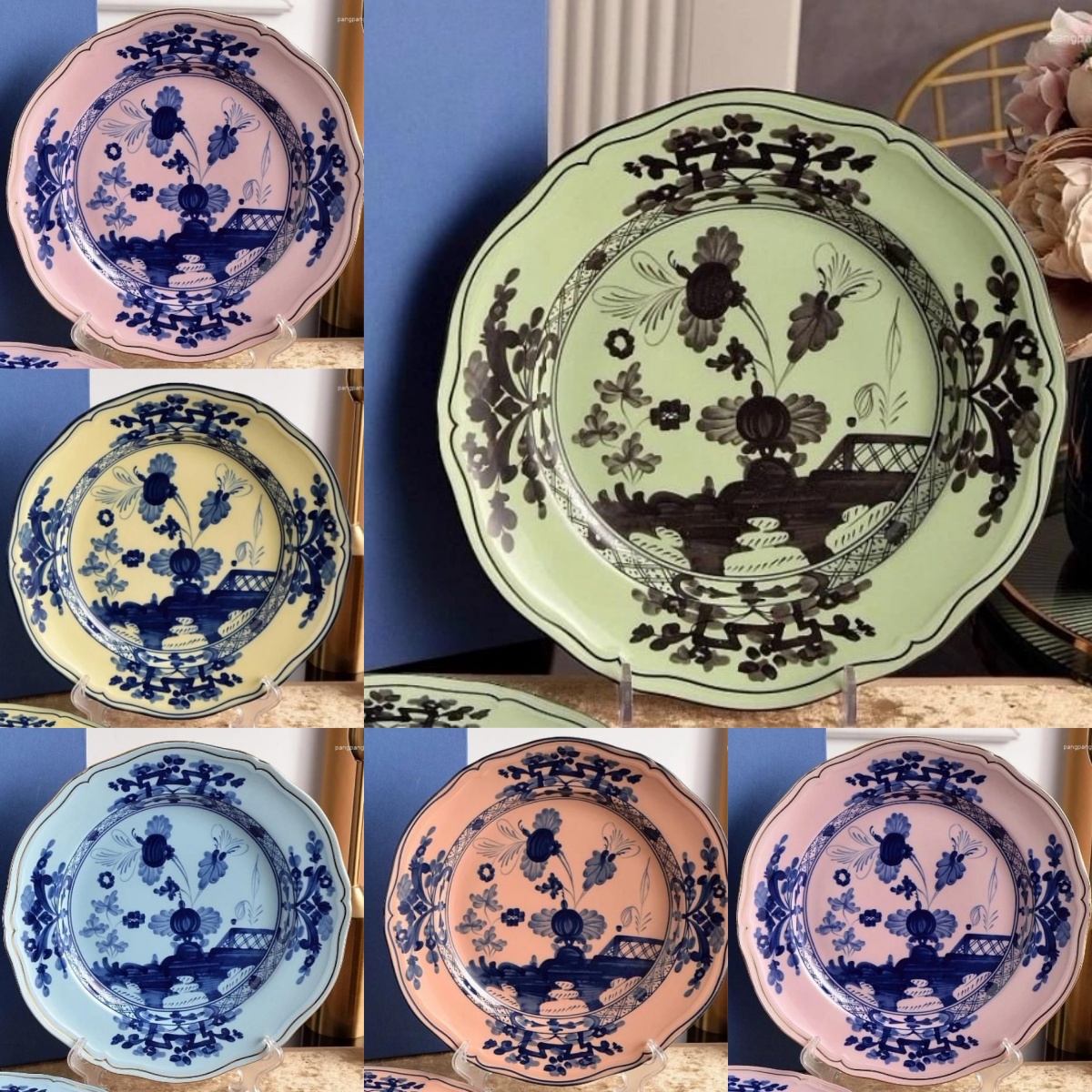 Plates 1pc 8 Inch 20cm Salad Plate Dessert Snack High Aesthetic Household Tableware Dessert Plate Salad BreakfastPlate Ceramic Flat