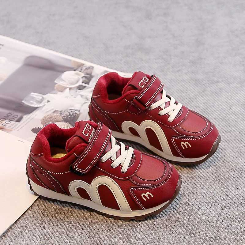 Children Tennis Shoes Suede Warm Soft Bottom Kids Sports Shoes Hookloop 2025 Winter New Boys Girls Casual Shoes Non-slip TrendyT251105