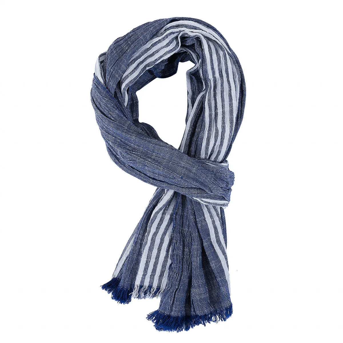 er Fashion Men Scarf Striped Cotton Linen Men Scarves Autumn Winter Warm Pashmina Male Shawl Tassel Bufandas 250403