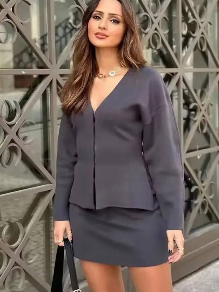 winter jacket women HH Women Elegant Knitted Coats Fashion Burgundy Red V-neck Slim Cardigan Autumn Office Lady Chic Solid Long Sleeve Outerwear