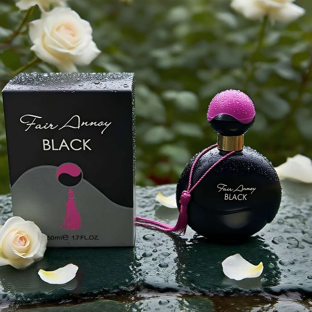 Premium Black Perfume, 50ml, Dubai Style Eau de Toilette, Fragrance, Natural Base, Jasmine Lemongrass Blend, Long-lasting Floral Scent, Exquisite Pack