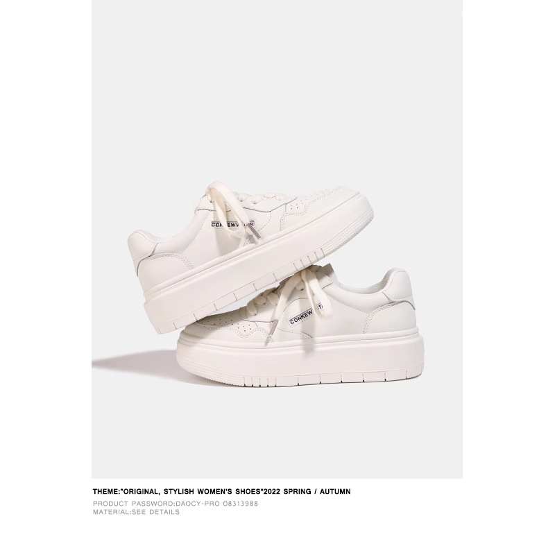 Panda board shoes women's spring 2025 new ins Internet celebrity student casual versatile platform white shoes