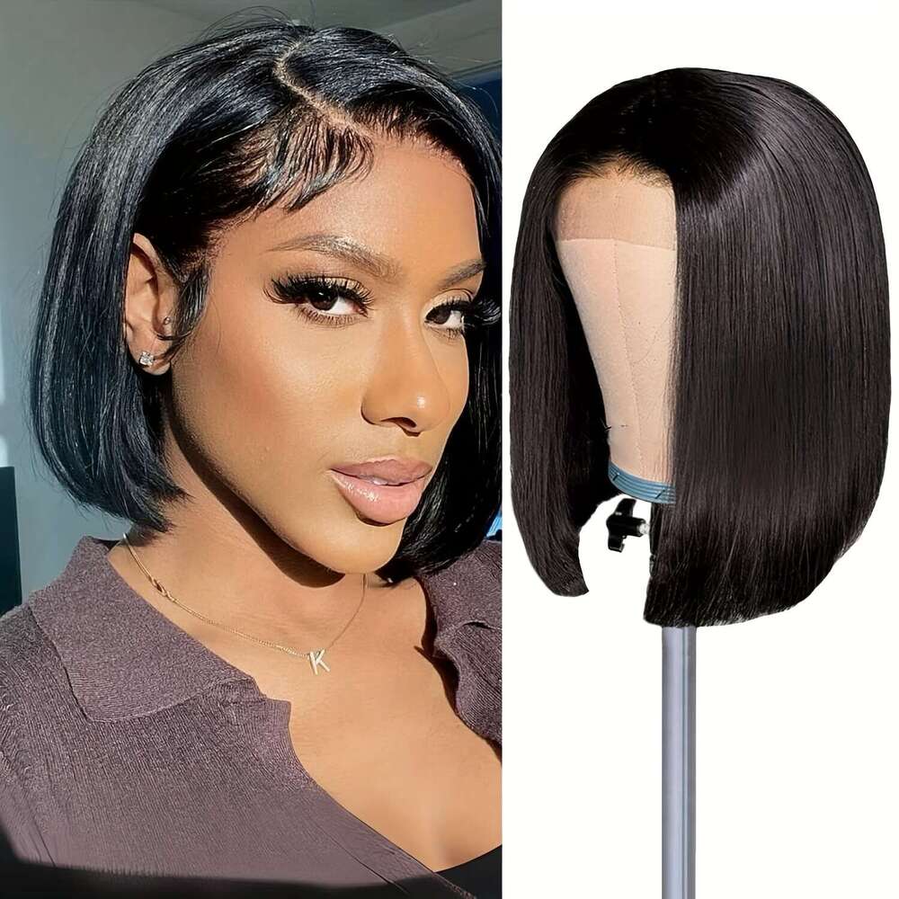 8-34 Inch 13X4 HD Front Pre Plucked Lace Frontal Wigs For Women 250% Density Glueless Straight Human Hair Wig