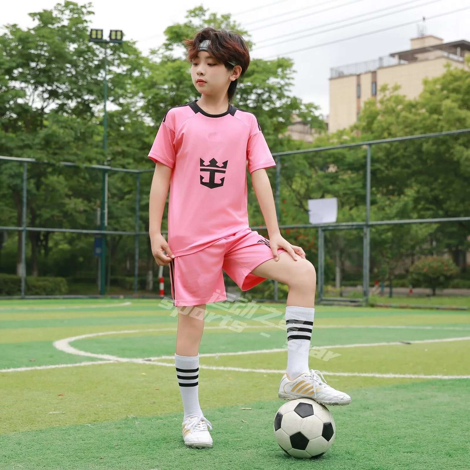 Children's Sports Suit Boy Girl Messis Fans Training Wear Games Rugby Football Shirt Men Kids Child Sets Kit Uniform
