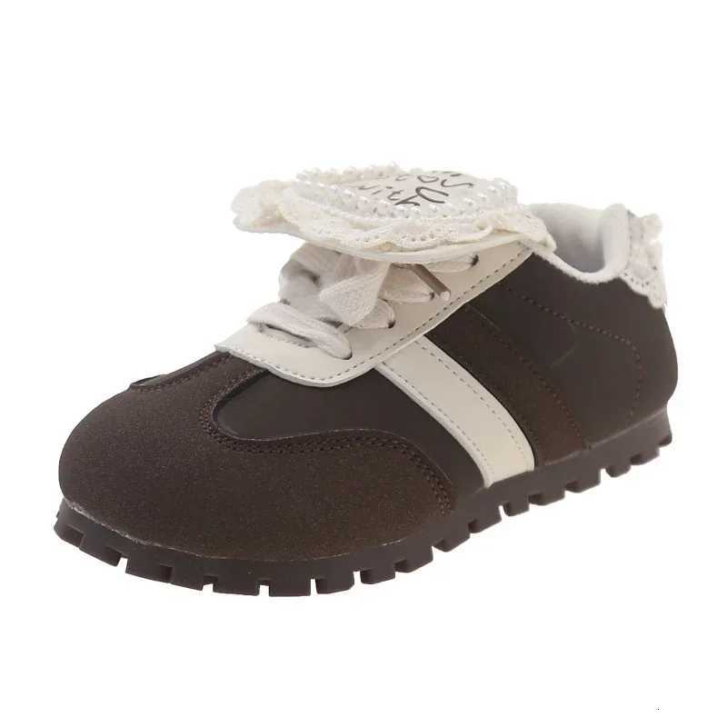2024 Children Casual Shoes for Girls Autumn New Fashion Elegant Lace Soft Bottom Anti-slippery Versatile Daily Chic Sports ShoesT251105