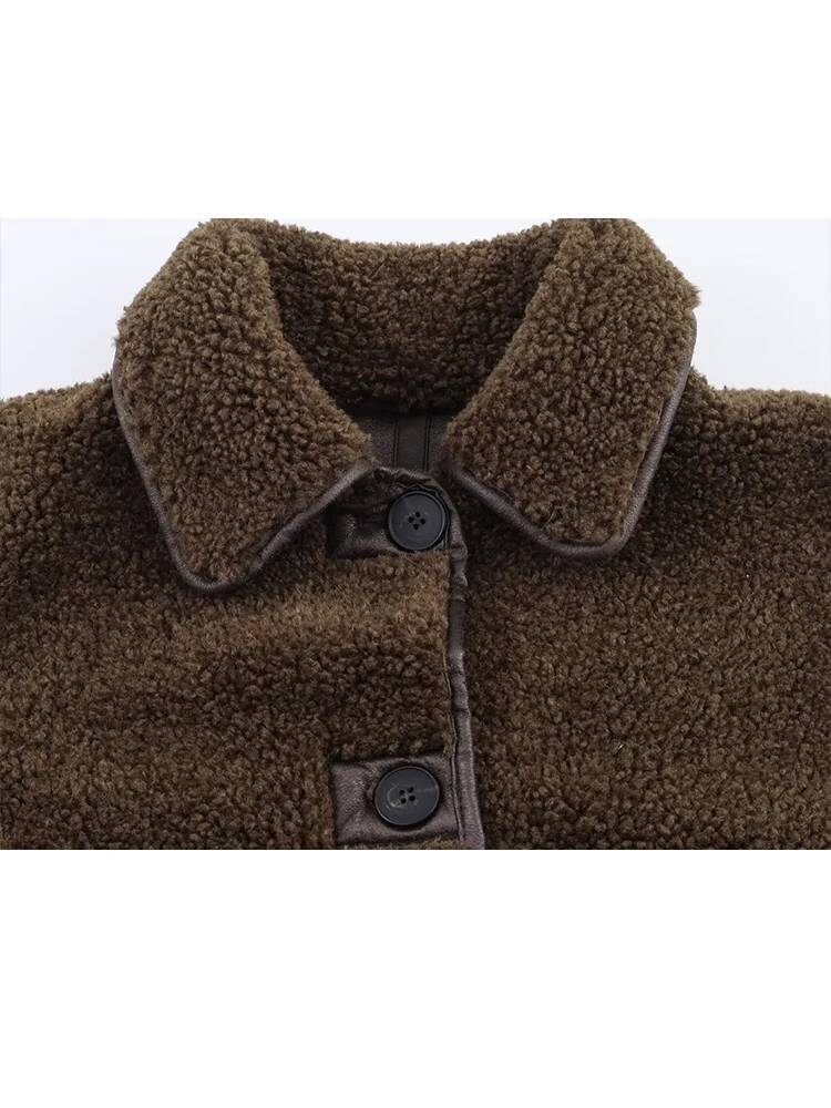 winter jacket women HH Woman Fashion Casual Street Style Jackets Women Lapel Single Breasted Pocket Decoration Coat Long Sleeve Winter Warm Jacket