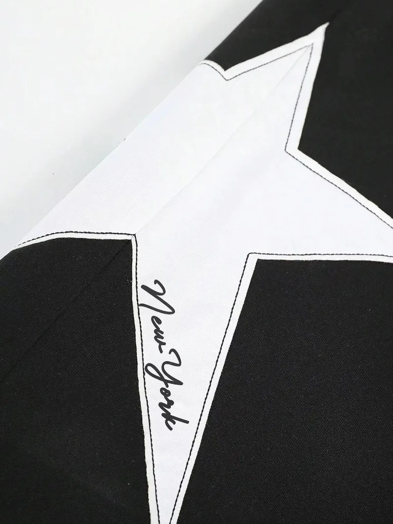 American Hip Hop Harajuku Retro Letter Star Printing Trouser Mens Y2k Gothic Fashion Edition Ultra Wide Long Leg Pants Womens 250402