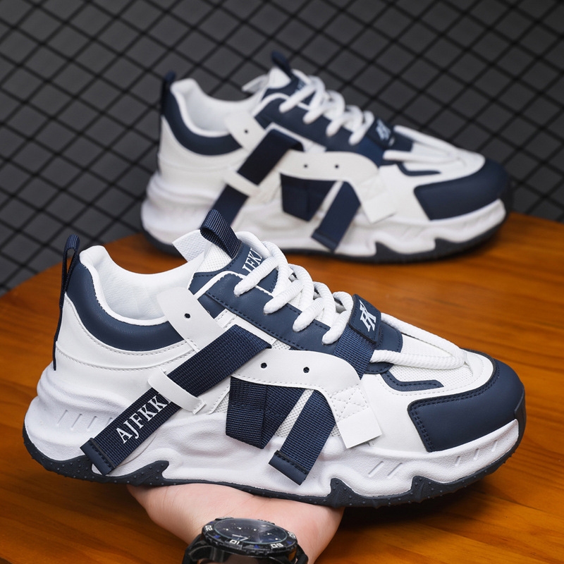 designer shoes new Men's sports shoes spring style fashionable shoes for men thick-soled height-increasing trendy all-match height-increasing