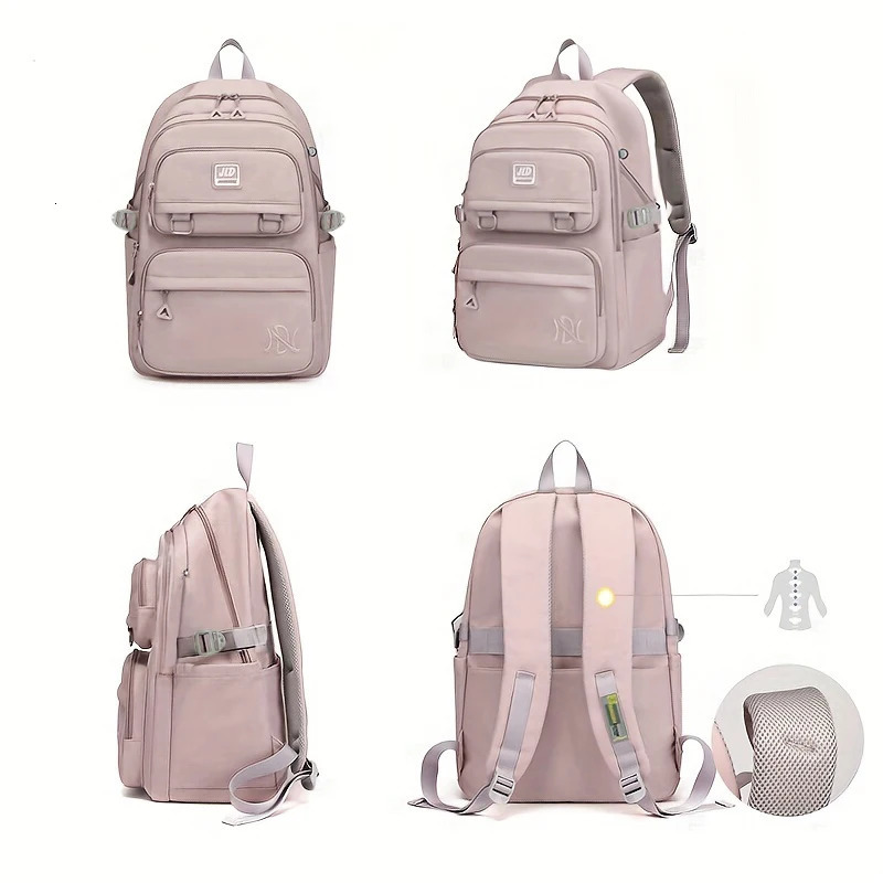 Large Capacity Students Backpack Casual Waterproof Nylon Double Shoulder Bag Fashion Travel College Bag 251104