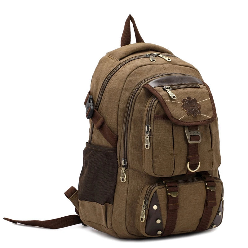fashion mens backpack vintage canvas backpack school bag mens travel bags large capacity travel 14 laptop backpack bag 251104