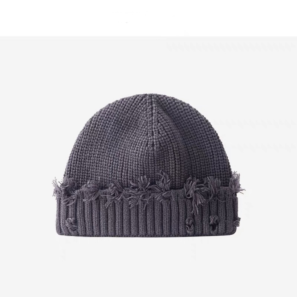 hot Free delivery hat Fashionable knitted hat simple and personalized commuting cold hat for autumn and winter