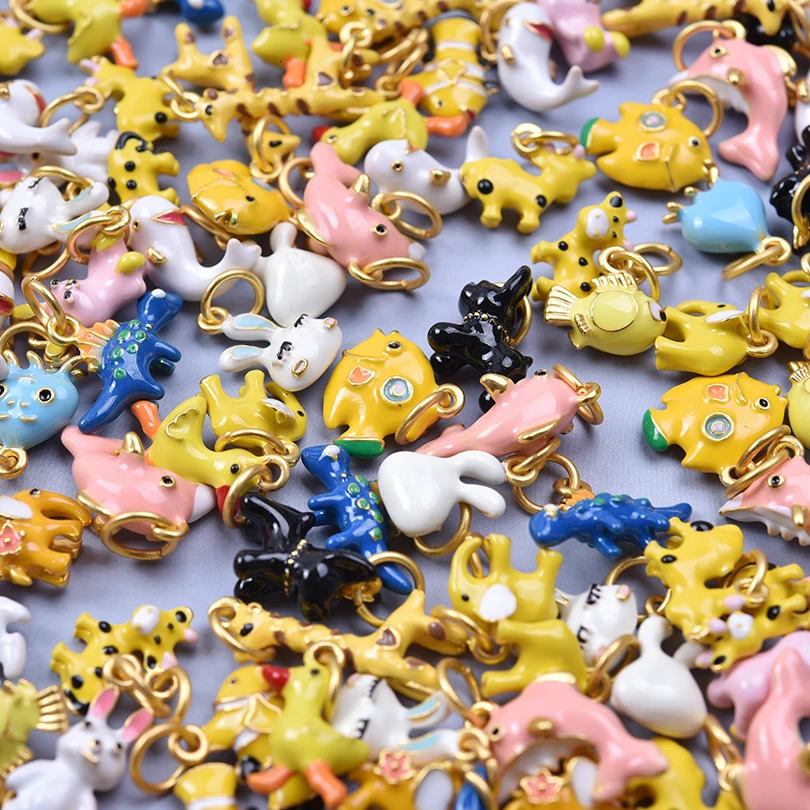 5 Womens Diy Necklace 3D Animal Series Rabbit Giraffe Duck Dog Jewelry Charm Pendant Fashion Edition Accessories Gift 250325