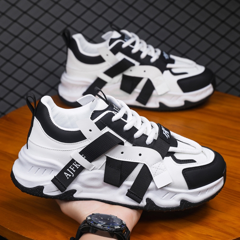 designer shoes new Men's sports shoes spring style fashionable shoes for men thick-soled height-increasing trendy all-match height-increasing