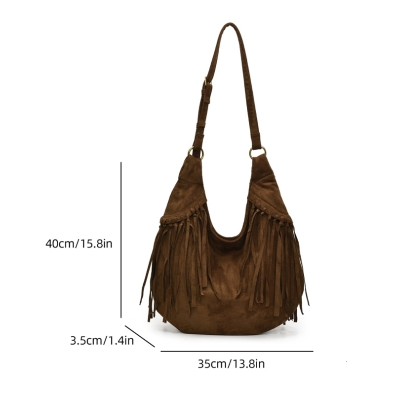 Womens shoulder bag Bohemian style tassel womens bag large capacity handbag fashionable handbag 251027