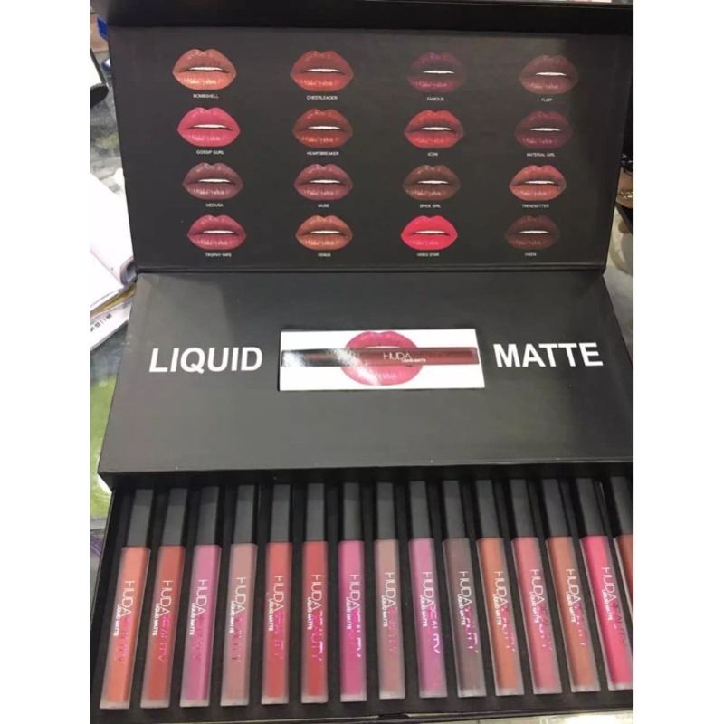 makeup Liquid Matte Lipgloss Lip Gloss makeup Long Lasting Waterproof Lipsticks cosmetic 16 Colors Set Beauty