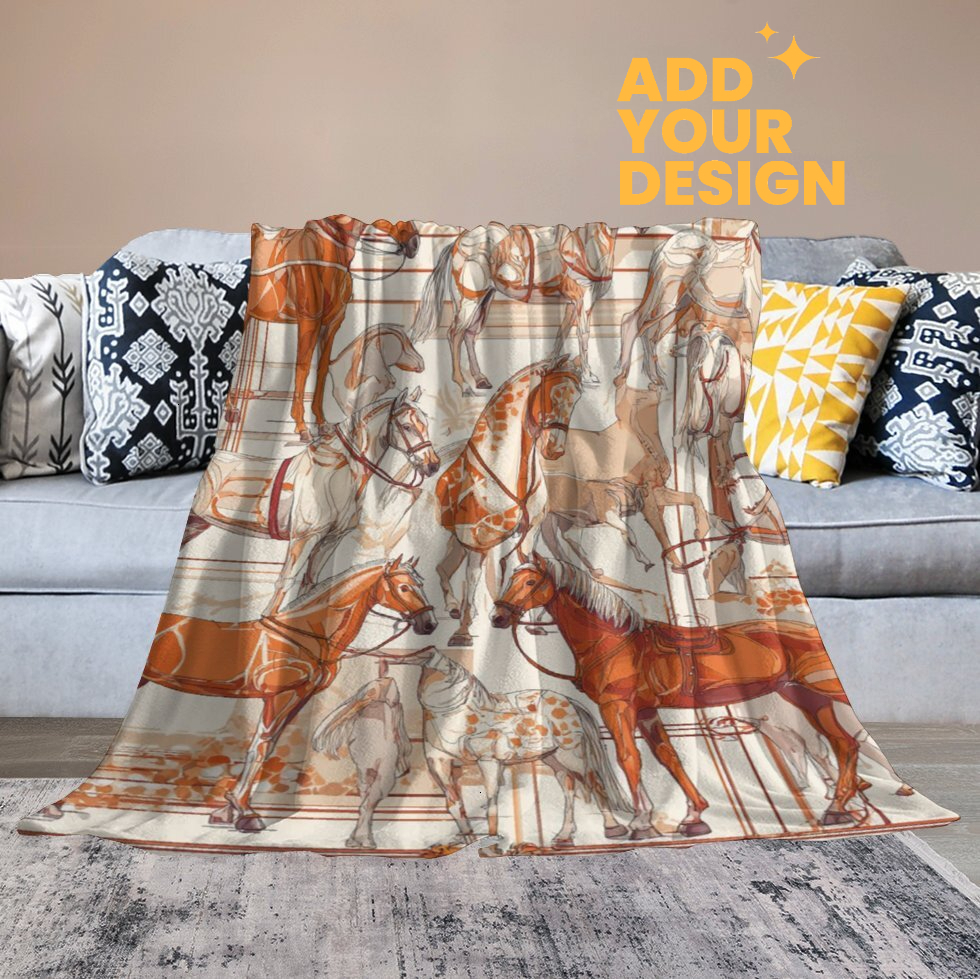 Custom H Designer Horse blanket blanket throw cashmere vibration blanket copert Home Travel Throw Summer Air Conditioner Beach home bedding blankets t
