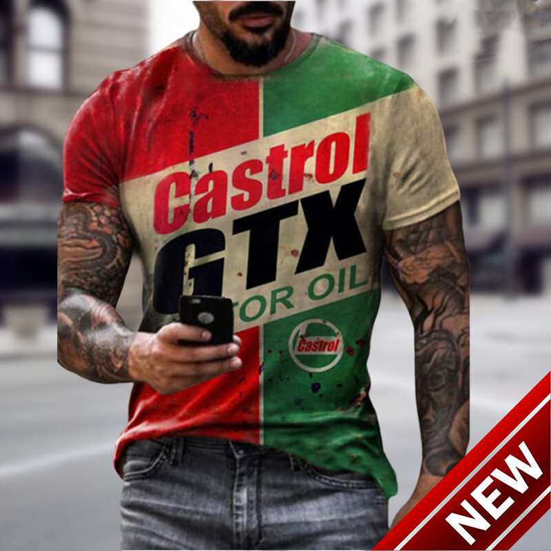 New mens clothing youth personalized sports 3D letter plus size printed T-shirt for men