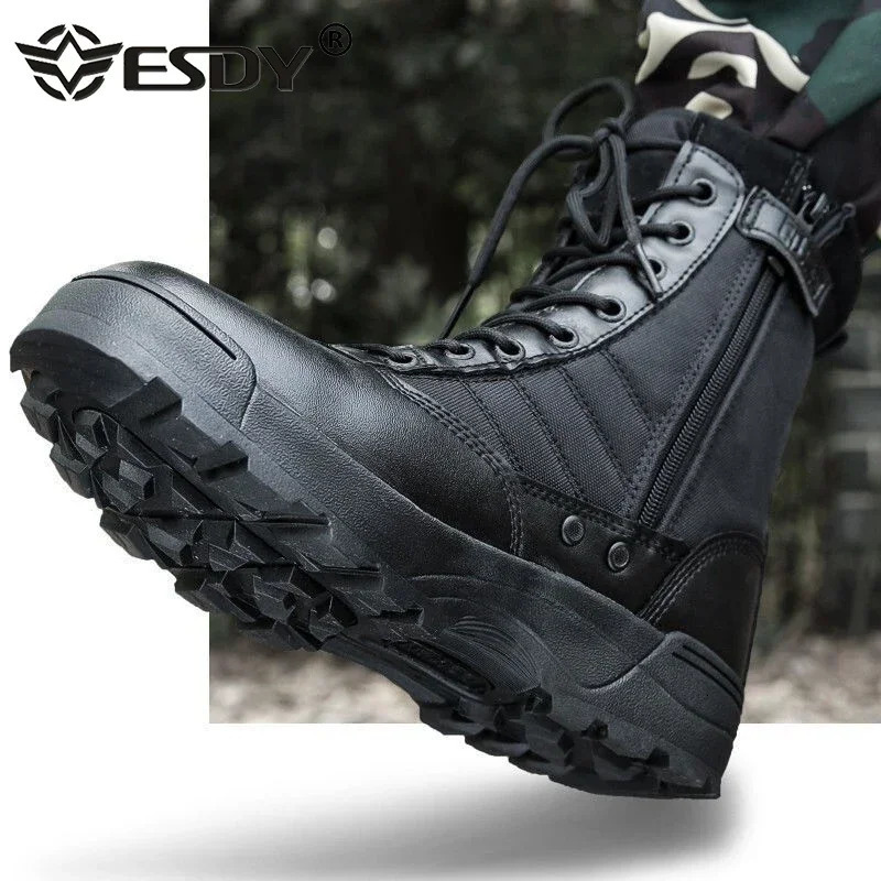 Mens Boots Combat Mens Ankle Boot Tactical Big Size 3646 Boot Male Shoes Work Safety Shoes Men Motocycle Boots 251103