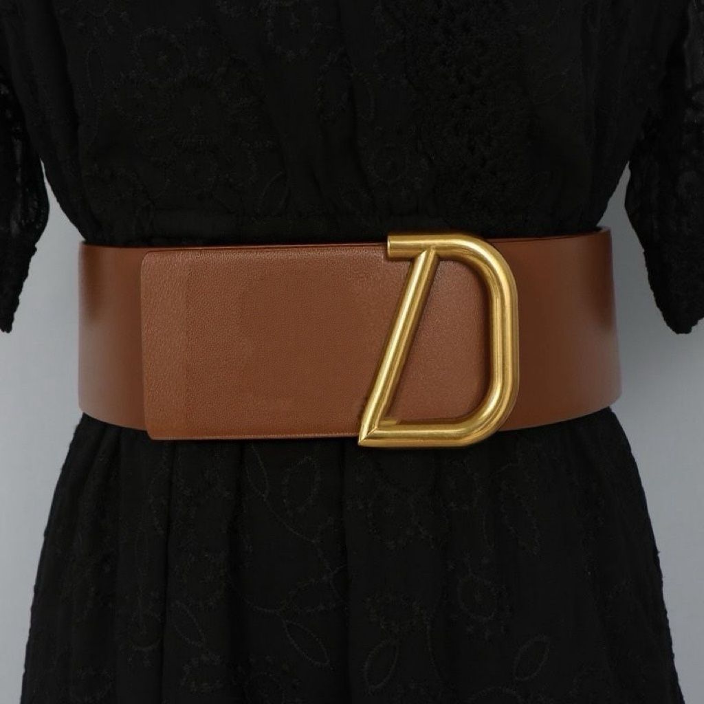 Luxury Designer Belt womens belt Fashion belts woman 7CM wide Black leather Metal buckle real leather beautiful 7colour Optiona 95-125cm With box Wholesale