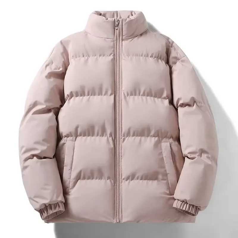 Winter Thermal Thick Unisex Jackets Fashion Warm Snow Couples Coat Parkas Loose Oversized Puffer Coat Outwear Apricot Blue Parka J251105