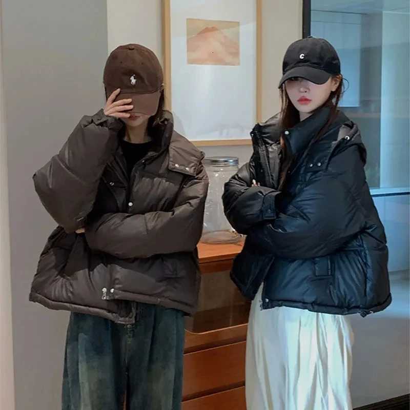 Women Winter Down Cotton Jacket 2025 New Women Loose Hooded Parkas Coat Korean Short Cotton Coat Thicken Cotton Padded JacketT251105