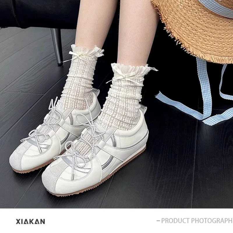 Fion Wan Casual Sneakers 2025 Summer New Korean Style Soft Bott Anti-slippery Versatile Bowtie Cut-outs Cool Sports Shoes Y251105